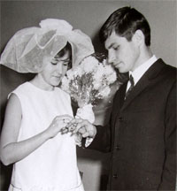 1960 год. Галина и Юрий на церемонии бракосочетания